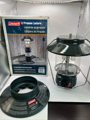 #ad #ad Coleman Double Mantle Propane Lantern Model 5154B700T With Box Electric Ignition $49.99