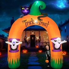 10FT Large Halloween Inflatable Archway Decoration, Halloween Blow Up Lighted...