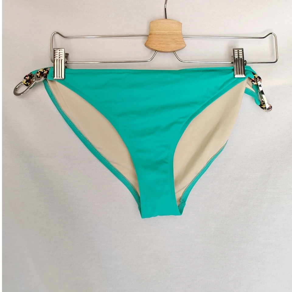 Bikini Milly Cabana Parte Inferior Laguna Azul Turquesa Traje de Baño Grande L Hebilla Espuma de Mar Foto 3 de 4