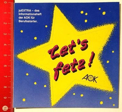 AOK   Aufkleber/Sticker: AOK Let's fetz - joEXTRA Informationsheft (070417121)