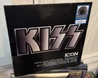 New ListingKISS ICON Silver Black Splatter Vinyl LP Exclusive New Sealed