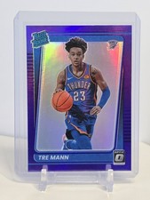 2021-22 Donruss Optic Tre Mann Purple Prizm Holo Rated Rookie Thunder