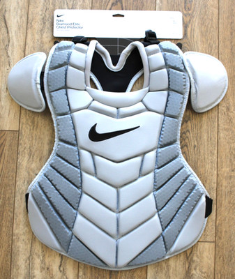 Nike Diamond Elite Baseball Chest Protector Catchers Adult 17'' Wolf Grey/Black