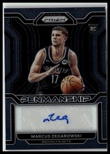 2021-22 Panini Prizm #RP-MZE Marcus Zegarowski Rookie Penmanship