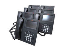 Lot of 7 Avaya 9641G IP Office Phones w/ Handsets Stands