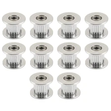 (Pack of 10)16 Teeth 3Mm Bore 6Mm Width Belt Silver Tone GT2 Idler Pulley Alumin