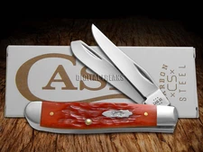 Case xx Knife Mini Trapper Dark Red Bone 31929 Carbon Steel Pocket Knives