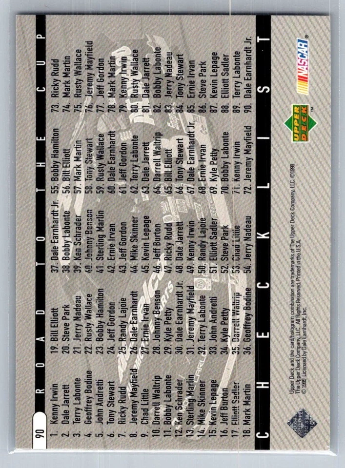 💎1999 Upper Deck Road to the Cup Racing #90 Dale Earnhardt Jr. 💎 - Image 2 of 2
