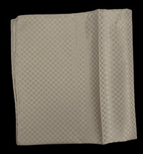 NWOT Italo Ferretti Pale Gray w Tonal Check Silk Pocket Square Italy 14"