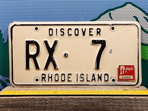 Rhode Island Vanity License Plate RX 7 Mazda Rotary Drift Race Show JDM Japanese