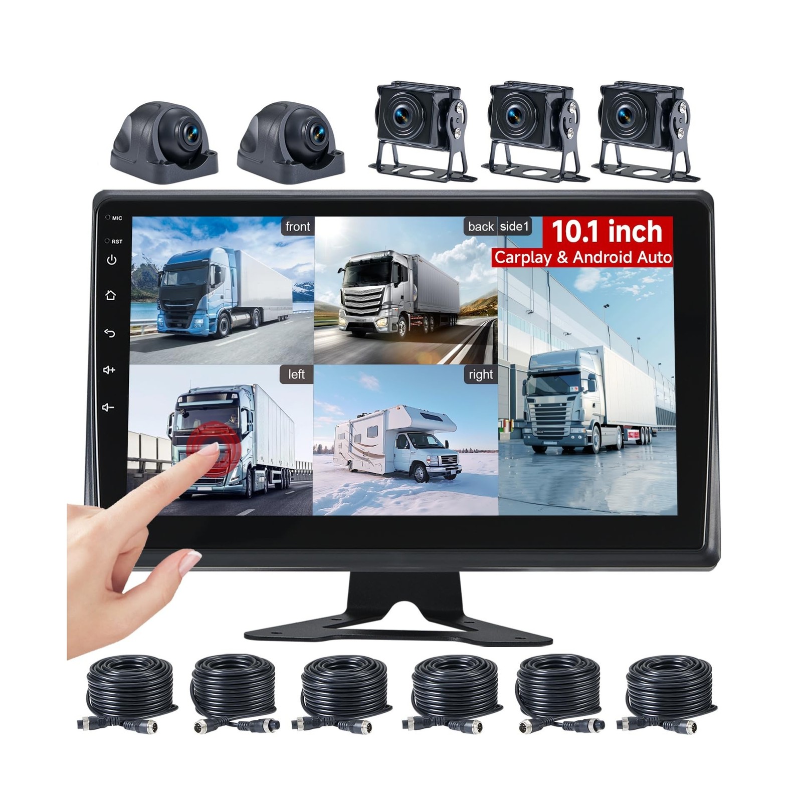With Carplay, Wired Security 1080p Cameras With 10.1 ...