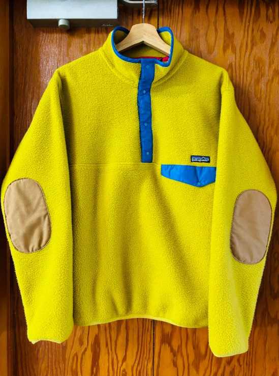 90s 92 Year Vintage Patagonia Synchilla Snap T Curry Size M image 4