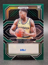 2021-22 Panini Prizm Draft Picks College Penmanship Green #CP-MWR Moses Wright