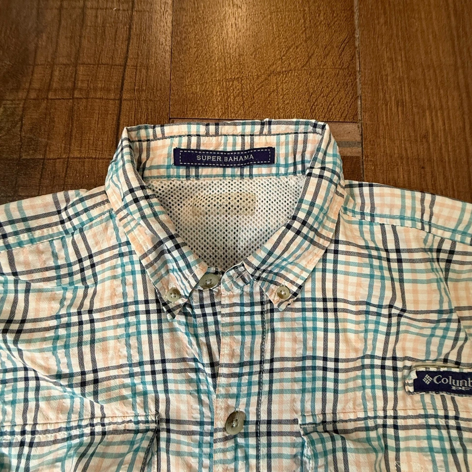 Columbia PFG Hombres Grande Ventilada Camisa de Pesca Botón Manga Larga Super Bahama Foto 3 de 4