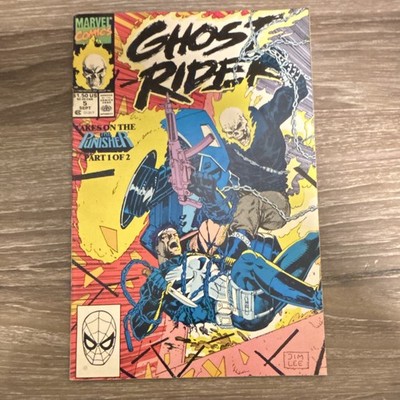 Marvel Comics Ghost Rider #5 Sept 1990 Ghost Rider vs Punisher Jim Lee