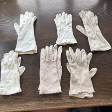 Lot of 6 Pair of Vintage Ladies Gloves Sz S