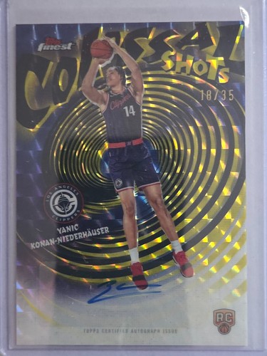 2025-26 Topps Finest Yanic Konan-Niederhauser ColossalShots Yellow Geometeric/35