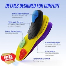 Heavy Duty Orthotics Insoles 2026 for Plantar Fasciitis Arch Support 250lbs 