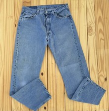 Vtg 90s Levi’s Jeans 501-0115 XX Button Fly USA Made Mens Size 34/32 Light Wash