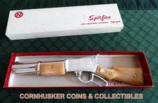 1960s NICHOLS 9" SPITFIRE MINIATURE CAP GUN WITH BOX NEAR MINT CONDITION