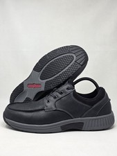 Orthofeet Leo Size 11 2E Mens WIDE Black Grey Leather Walking Shoes Pre-owned