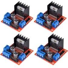 HiLetgo 4pcs L298N Motor Driver Controller Board Module Stepper 4pcs, Red