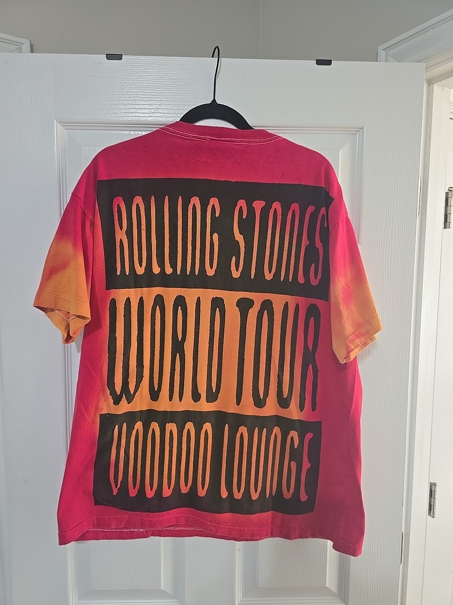 Vintage Rolling Stones Voodoo Lounge 94/95 Tour Shirt Size XL Tie