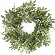 Green Eucalyptus Wreaths for Front Door Spring Summer Wreath with Eucalyptus ...