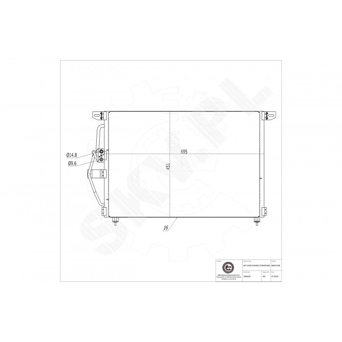 Condensateur de clim 1850097 haute performance thermique pour Vauxhall Astra MK V