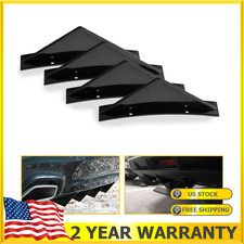 4pcs 2 Universal Rear Bumper Diffuser Spoiler Lip Splitter Shark Fin Trim Caps