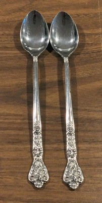 (2) Versailles Iced Tea Spoons Stainless By MSI Japan Set Vintage 7 3/4 