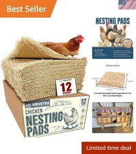 12 Aspen Nesting Pads - Comfortable, Organic Chicken Bedding for Coop Safety