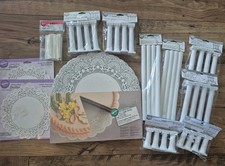 Wilton Cake Deco  2x4 12 3/8 Long Dowel Rods 2x4 pc  3+5+7 Inch Grecian Pillars 