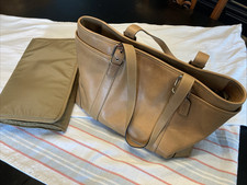 Coach Tan Leather Tote Diaper Bag With Changing Pad. Never Used as Diaper Bag