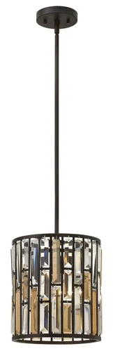 Fredrick Ramond FR33737 Gemma 1 Light 10-1/2"W Pendant - Bronze - Picture 2 of 5