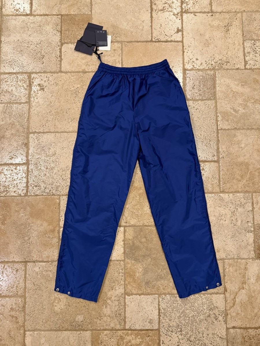 Prada Re-Nylon Logo-Print Blue Snap Bottom Track Pants | eBay