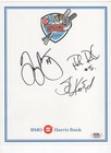 STEVE KONROYD, TROY MURRY, PHIL RUSSELL Signed 8.5x11 Print PSA/DNA BLACKHAWKS — photo 1