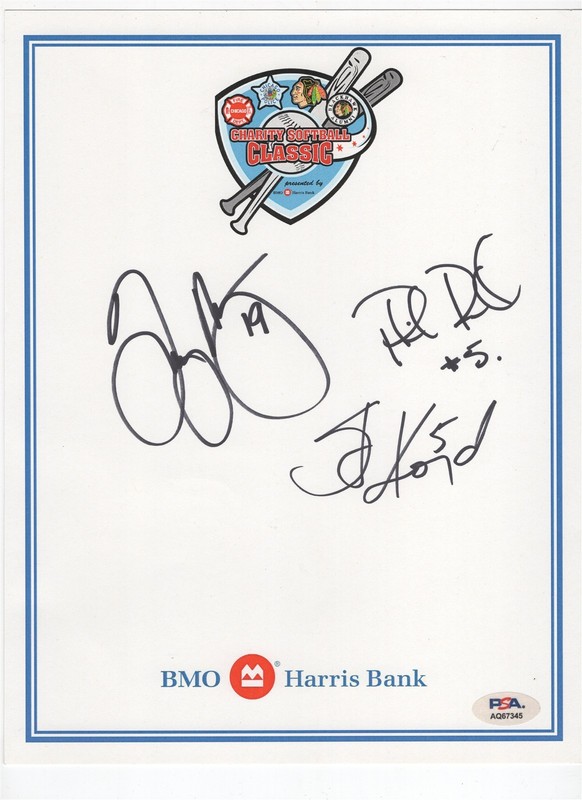 STEVE KONROYD, TROY MURRY, PHIL RUSSELL Signed 8.5x11 Print PSA/DNA BLACKHAWKS