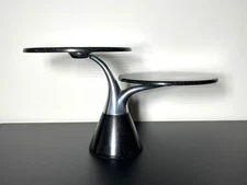 Vintage 2009 Nambe Neil Cohen Black Granite & Alloy 2-Tier Cake Server MT0188