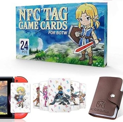 24PK NFC TAG GAME CARDS For BOTW Zelda Nintendo Switch Wii U 3DS Links Awakening