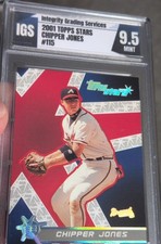 graded 9.5 Slab-2001 Topps Stars - Chipper Jones #115