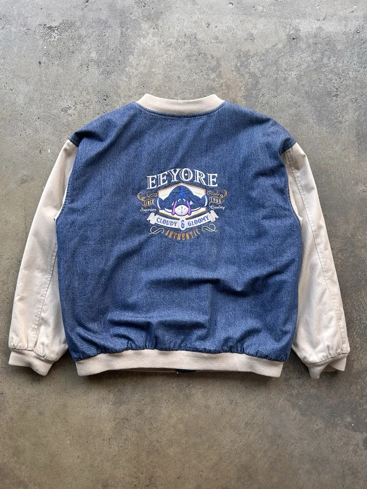 Chaqueta Universitaria Vintage Años 90 Talla Grande Disney Store Eeyore Denim Foto 2 de 4