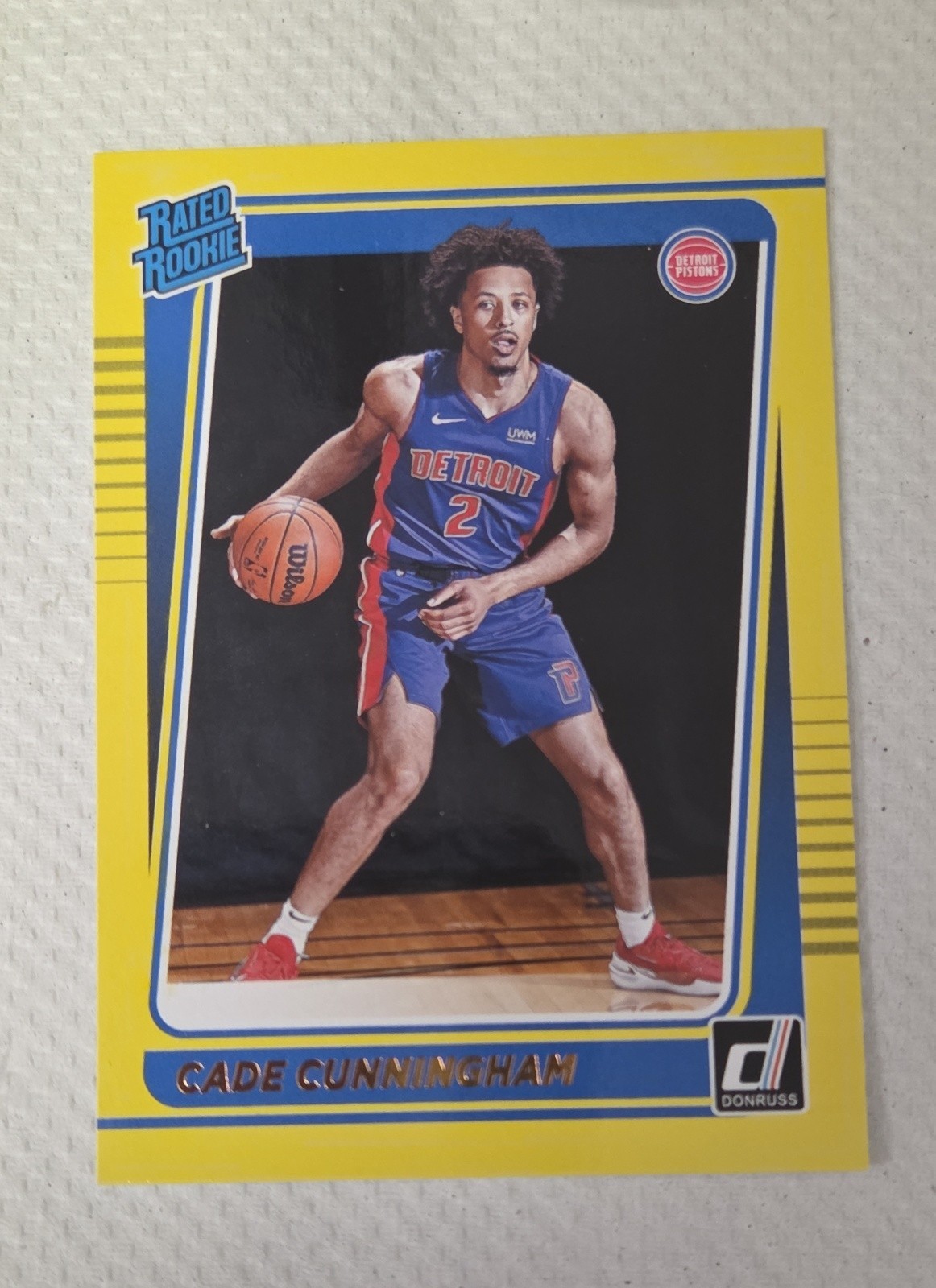 2021-22 Panini Donruss - Rated Rookie Cade Cunningham #211 Yellow Flood (RC)