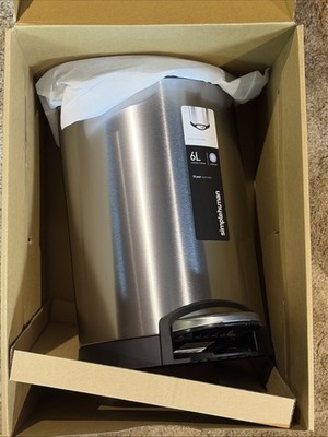 Simplehuman 6 Liter 1.6 Gallon Semi-Round Step Can Brushed Stainless Steel
