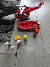 Playmobil Air search rescue 4428 Helicopter & Dinghy 99% complete