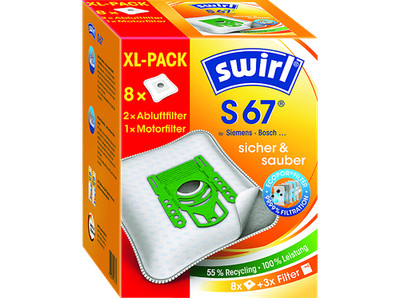 SWIRL S 67 EcoPor Staubsaugerbeutel NEU OVP