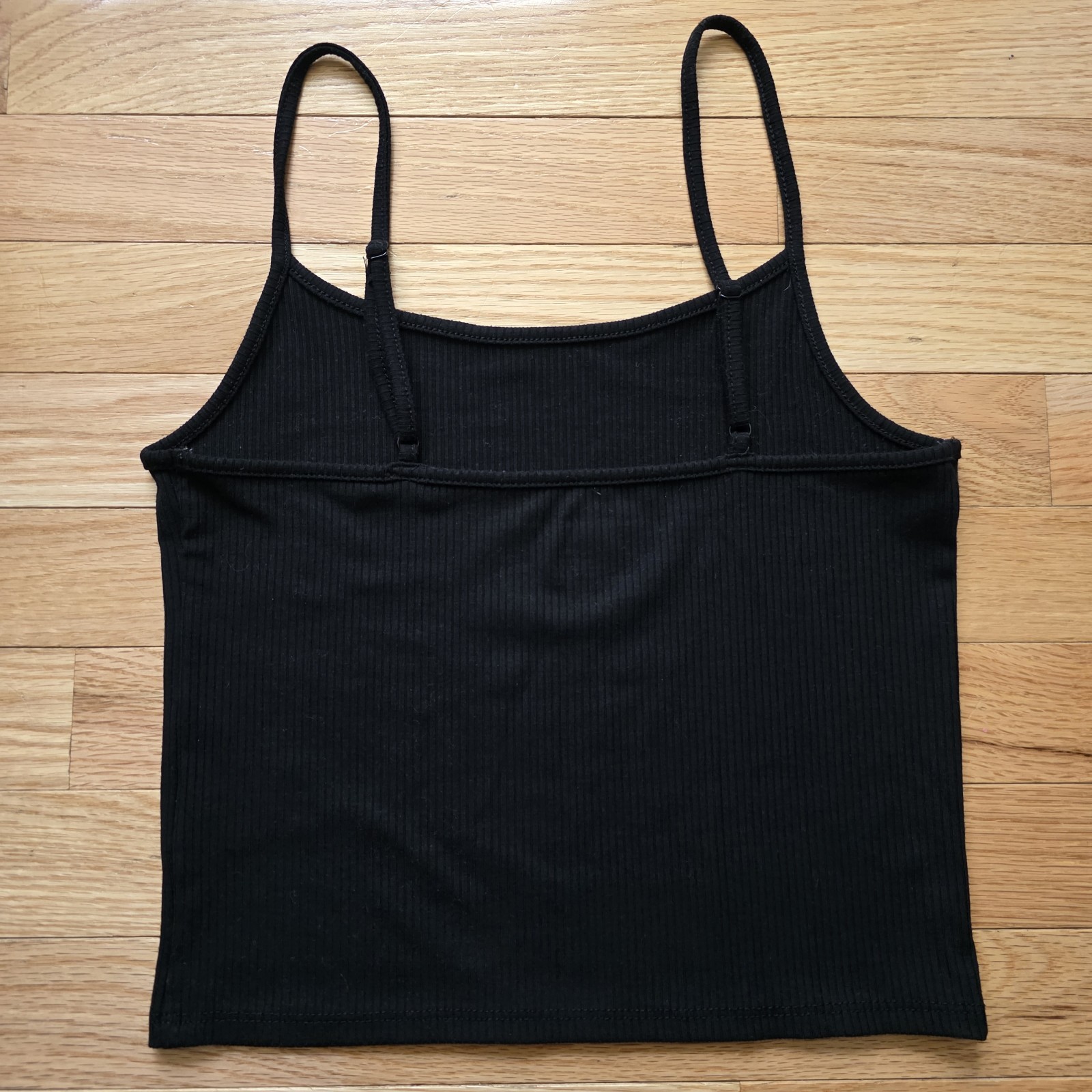 American Eagle Basic Cami Tank Top Ribbed Black W… - image 3