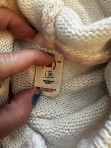 Gap Girls Red Line Ado(red) White Hoodie Size 10 2007 Pullover - Picture 14 of 22