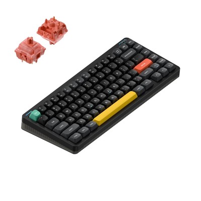 Nuphy Halo75 v2 Kabellose mechanische Tastatur, Black, QWERTY US, Raspberry