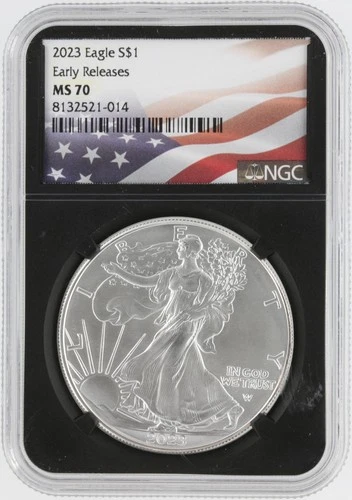 2023 Silver Eagle NGC MS70 S$1 Early Release Philadelphia Minted No Reserve